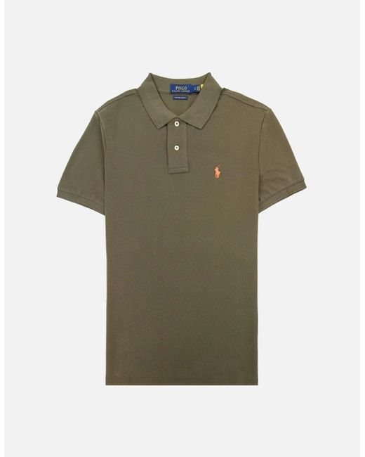 Polo Ralph Lauren Custom Slim Fit Polo in Green for Men | Lyst UK