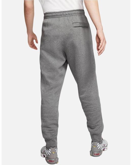 Nike Gray Club Fleece Joggers Casual Bottoms Loose Fit New Sport Cotton for men