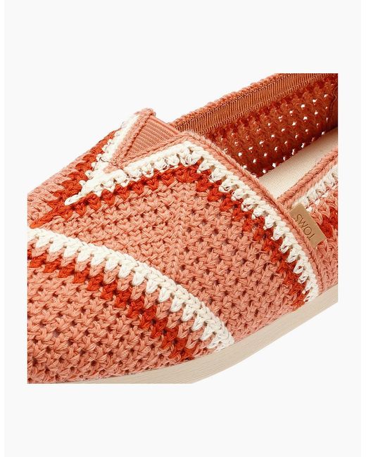 TOMS Pink Alpargata Classic Cotton Medium Espadrilles