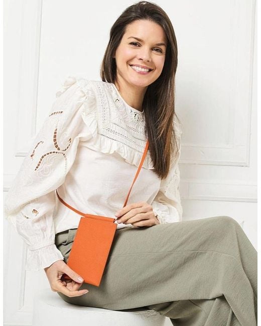 Elie Beaumont Orange Phone Pouch