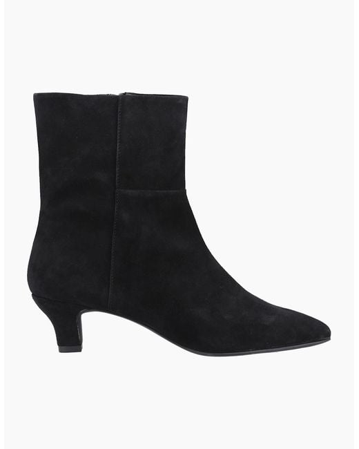 Hush Puppies Black Nahla Heel Leather Heeled Ankle Boots