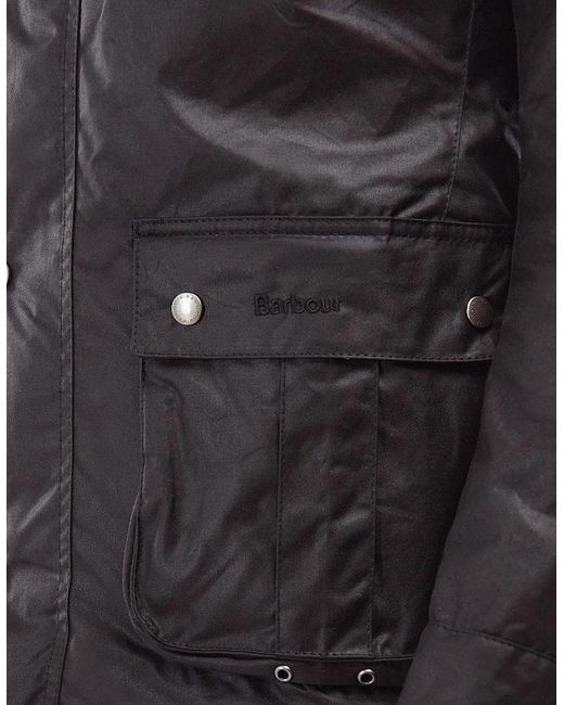 Barbour Black Tourer Duke Rustic Wax Jacket for men