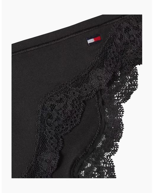 Tommy Hilfiger Black Th Micro Lace Brief