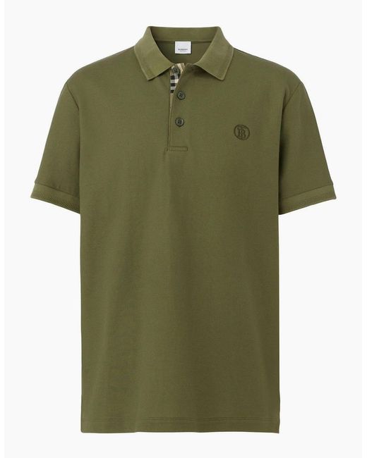 Burberry Green Tb Eddie Polo for men