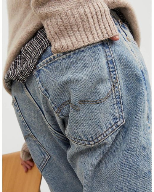 Jack & Jones Blue Chris Five Pocket Design Jeans for men