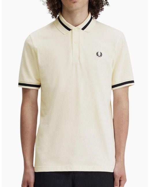 Fred Perry Natural Light Oyster Polo Shirt for men