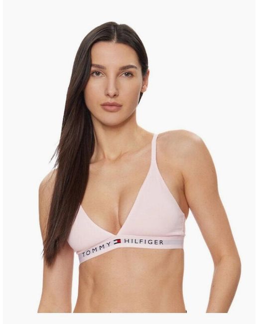 Tommy Hilfiger Pink Th Original Unlined Triangle Bra, Light