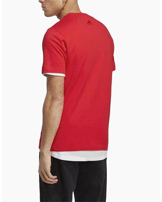 Adidas Essentials T Shirts Crew Neck Single Jersey Linear Embroidered Logo for men