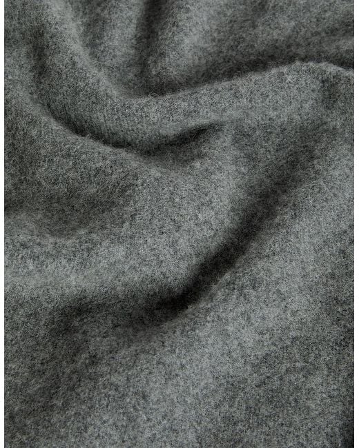 Lyle & Scott Gray Lambswool Blend Scarf for men