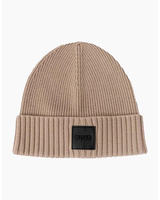 Boss Natural Boss Flavio Beanie Hat Light for men