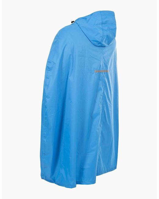 Trespass Black Qikpac Hooded Waterproof Packaway Poncho for men