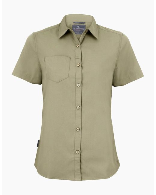 Craghoppers Green Ladies Kiwi Short-Sleeved Shirt