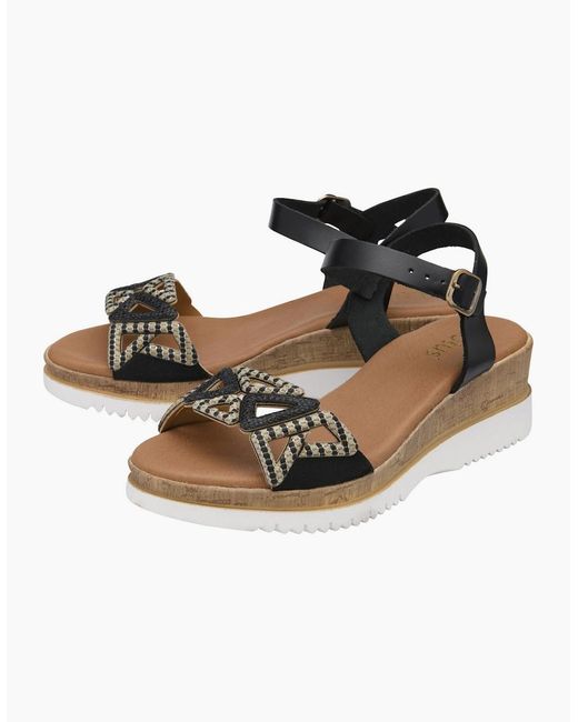 Lotus Black Ariah Sandals