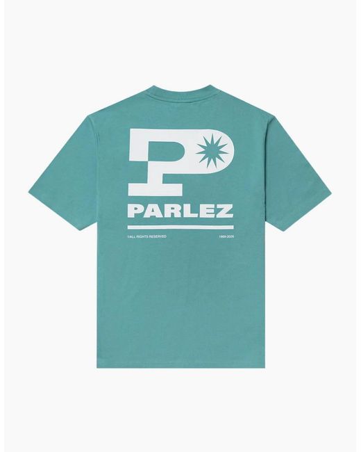 Parlez Blue Complex Leaf T-Shirt for men