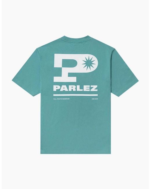 Parlez Blue Complex Leaf T-Shirt for men
