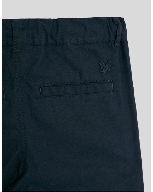 Lyle & Scott Blue Linen Trousers for men