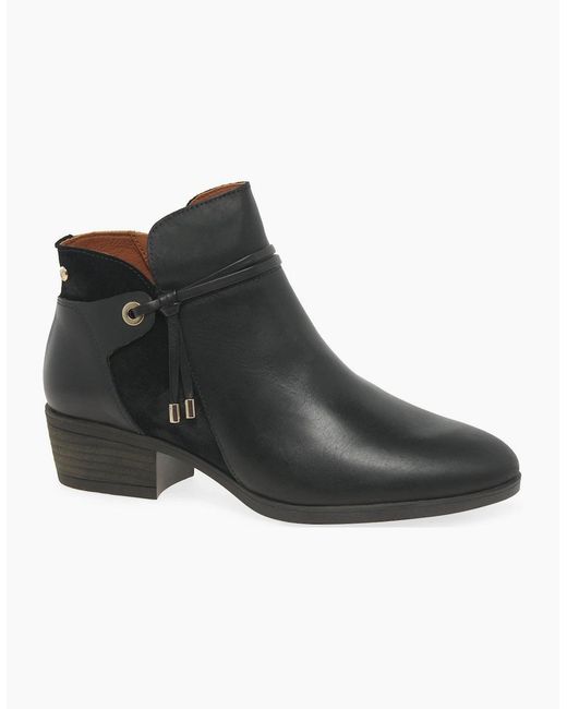 Pikolinos Black Darcey Ankle Boots