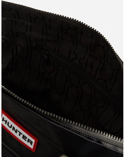 Hunter Black Nylon Midi Topclip Tote