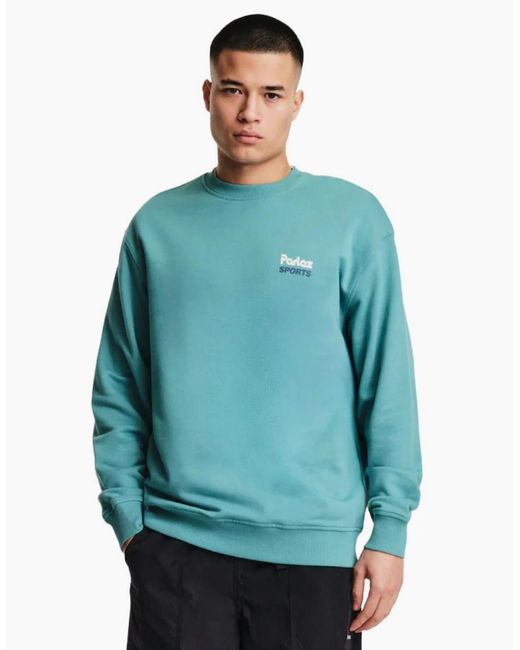 Parlez Blue Status Leaf Sweatshirt for men