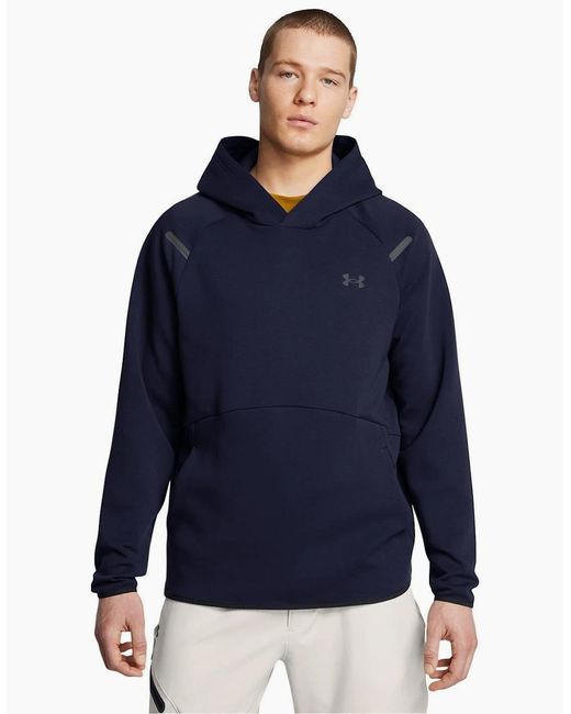 Under Armour Blue Armour Ua Unstoppable Fleece Hoody Eu Hoody for men