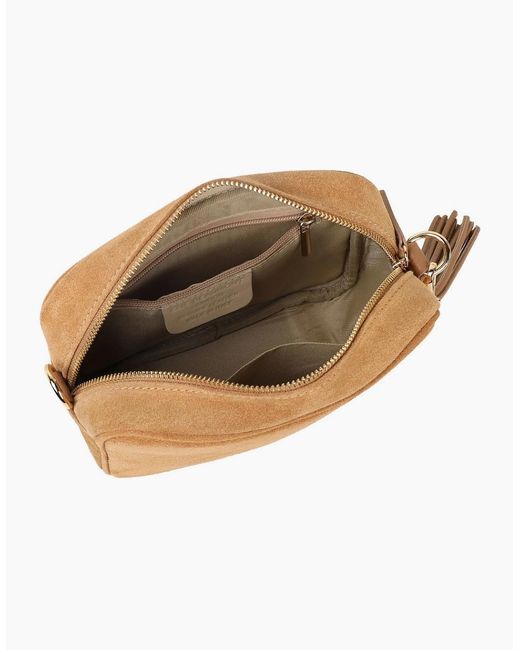 Elie Beaumont Brown Crossbody Suede Messenger Bag