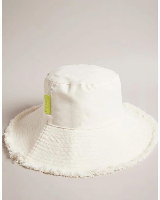 Ted Baker Natural Baisee Frayed Edge Bucket Hat