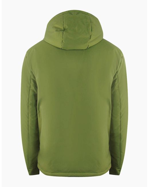 Iceberg Green Ice Plain Hooded Jacket for men