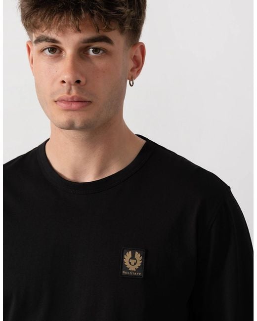 Belstaff Black Long Sleeved Logo T-Shirt for men