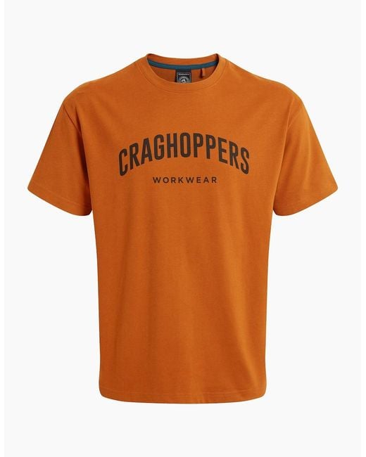 Craghoppers Orange Batley Work T-Shirt for men