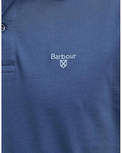 Barbour Blue Hertiage Dark Demin Cornsay Polo Shirt for men