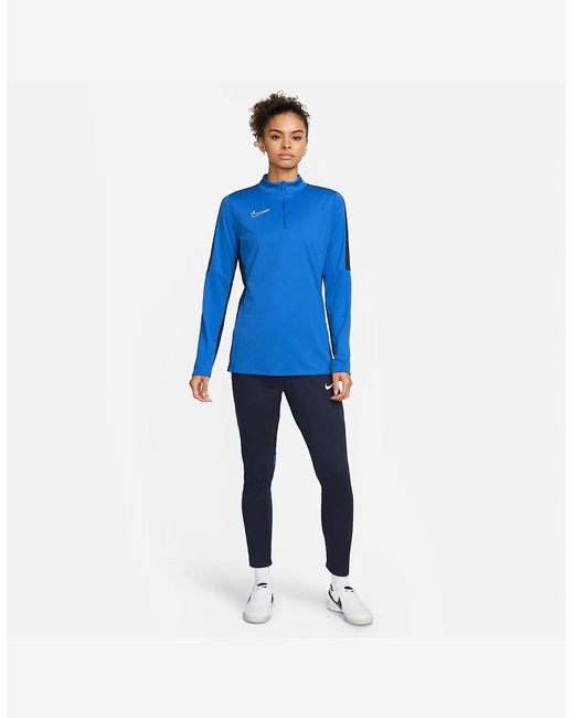 Nike Blue Drill Zip Neck Regular Fit Sweatshirt