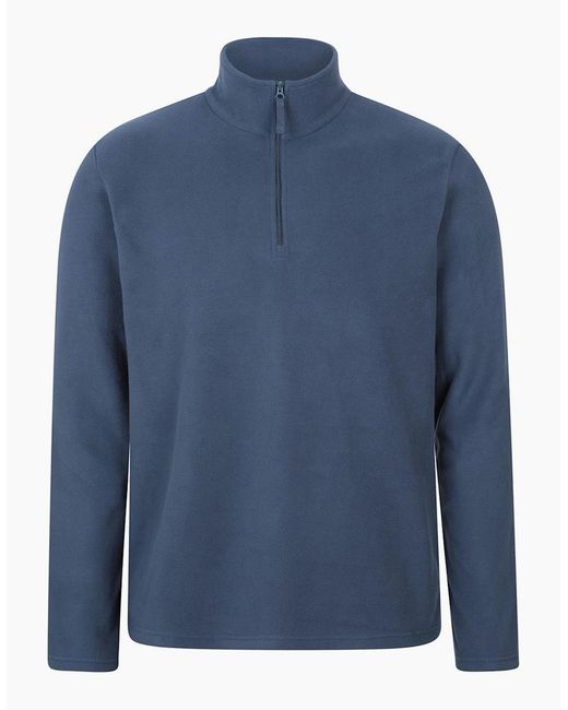Mountain Warehouse Blue Camber Ii Half Zip Fleece for men