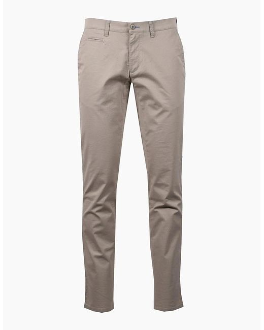 Brax Gray Fabio Cotton Trouser Stone for men