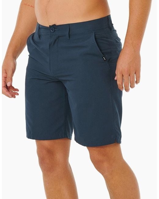 Rip Curl Blue Rip Curl Streamline Phaser Walking Shorts for men