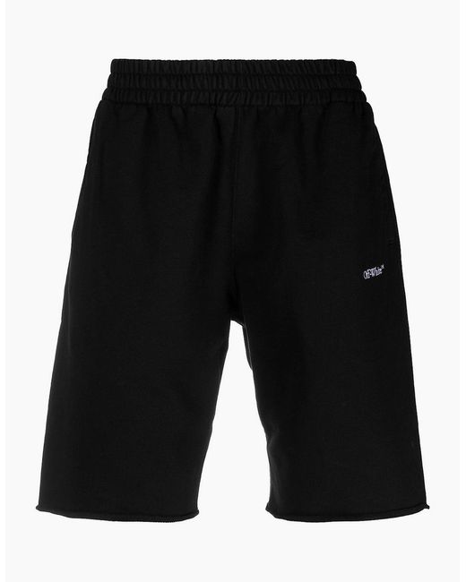 Off-White c/o Virgil Abloh Black Off - Scrubber Diag Shorts for men