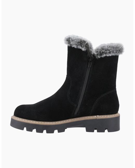 Hush Puppies Black Ambre Zip Boots