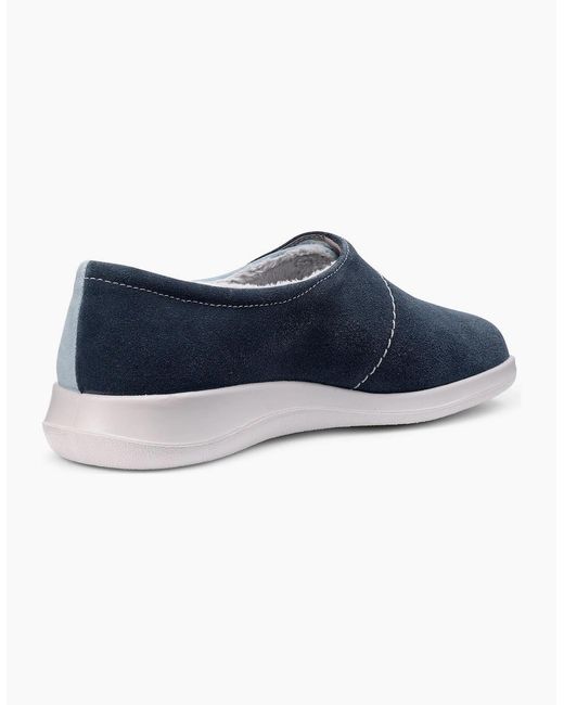 Hotter Blue Wrap Slippers