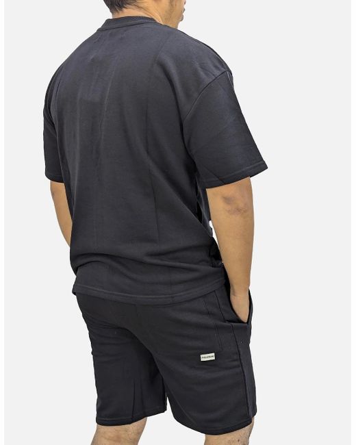 Pull&Bear Black Pull & Bear T Shirt Shorts Set Regular Fit Cozy Nightwear Casual Bottom Top for men