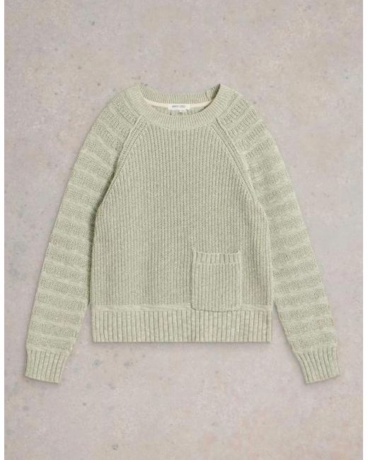White Stuff Natural Cindy Cotton Jumper Khaki
