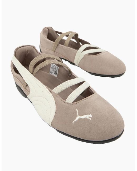 PUMA White Speedcat Ballet Sd Suede Mouse/ Shoes