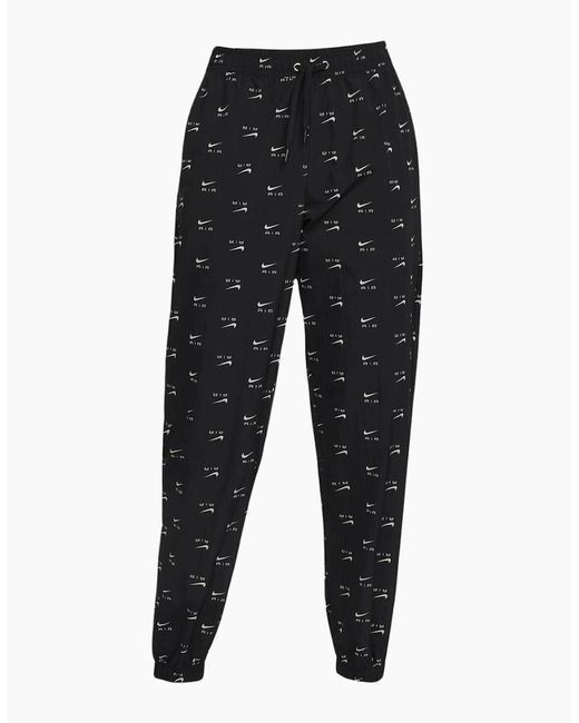 Nike Black All-Over Logo Track Pants for men