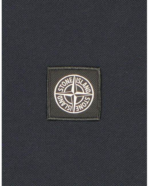 Stone Island Black Patch Logo Polo Shirt for men