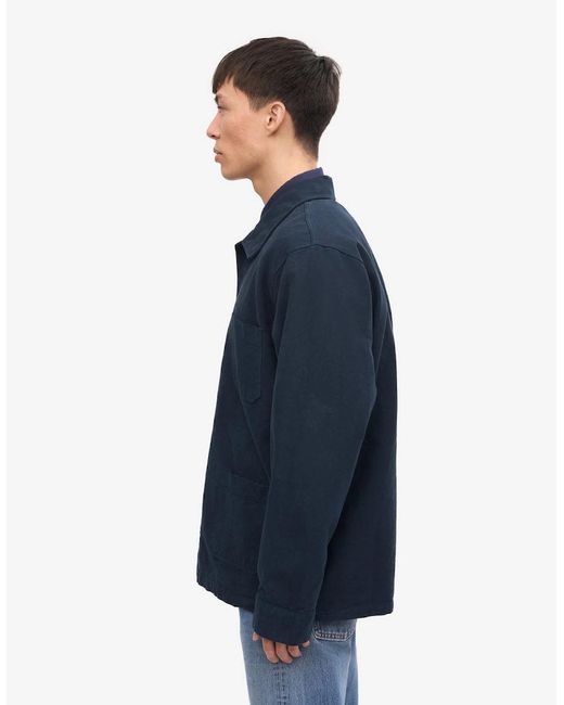 COLORFUL STANDARD Blue Organic Workwear Jacket for men