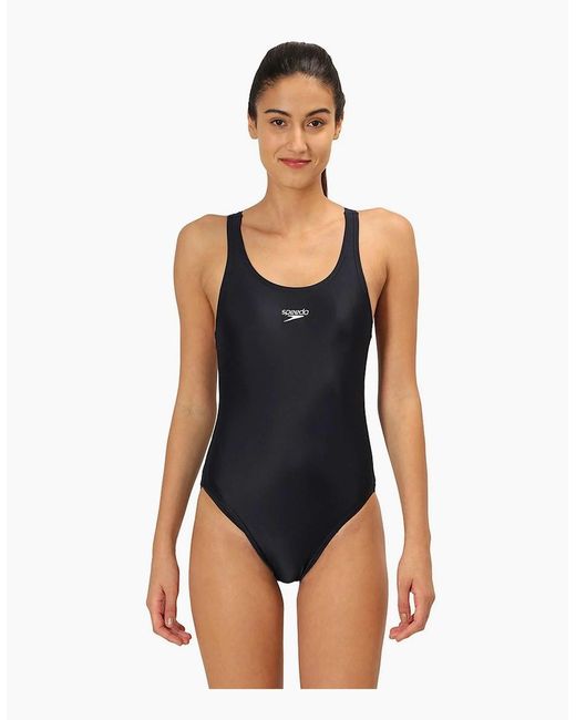 Speedo Black Ladies Eco Endurance+ Costume One Piece Swimsuit