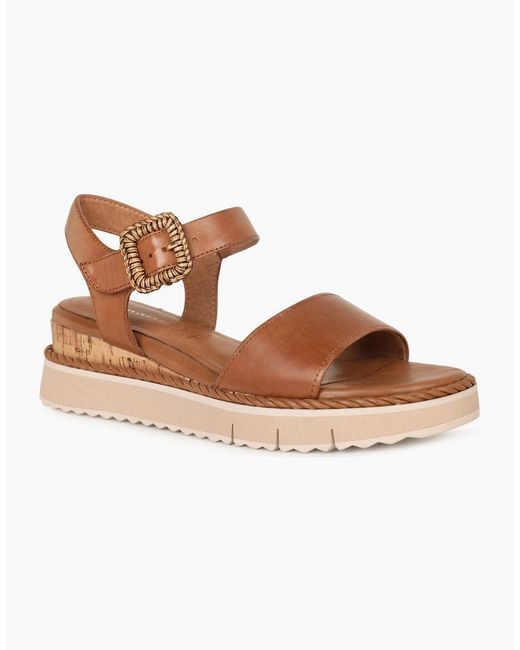 Tamaris Brown Michi Wedge Heel Sandals
