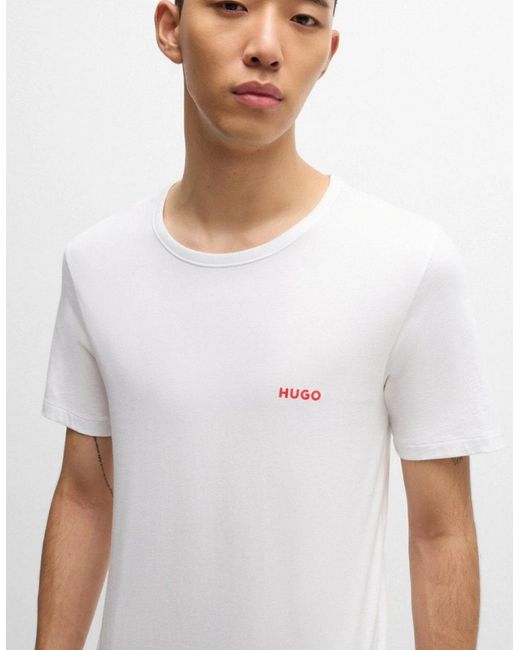 Boss White Hugo Three-Pack Of Underwear T-Shirts for men