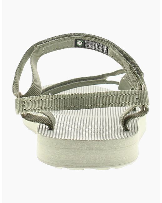 Teva Metallic Strappy Sandals Original Universal Slim Touch Fastening Sea Grass Uk