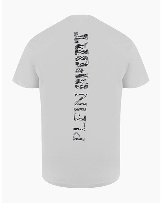 Philipp Plein White Plein Sport Scratch Logo T-Shirt for men