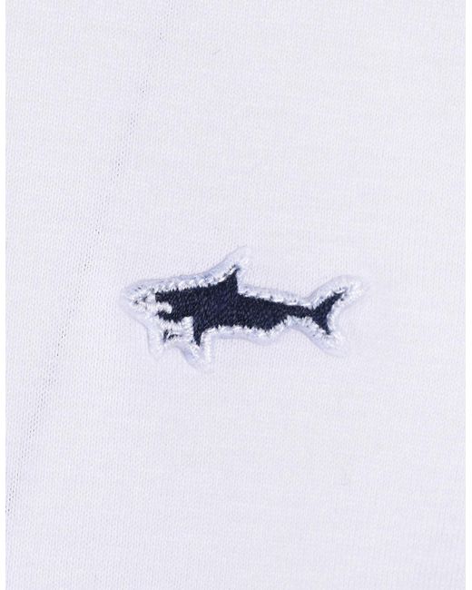 Paul & Shark White Paul And Shark Badged T-Shirt for men