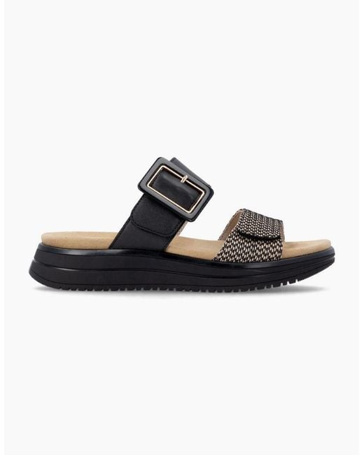 Remonte Black D1J61 Cross Strap Sandals